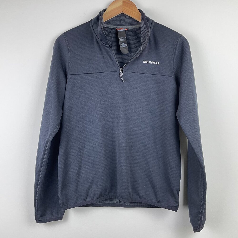 Merrell Women's Fitted 1/4 Zip Athletic Pullover Jacket in Black, Size Small